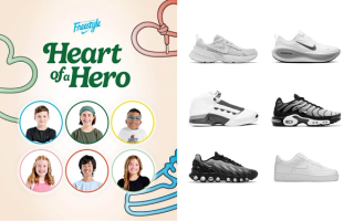 Promotional material for the Nike Doernbecher Freestyle 2025 collection "Heart of a Hero."