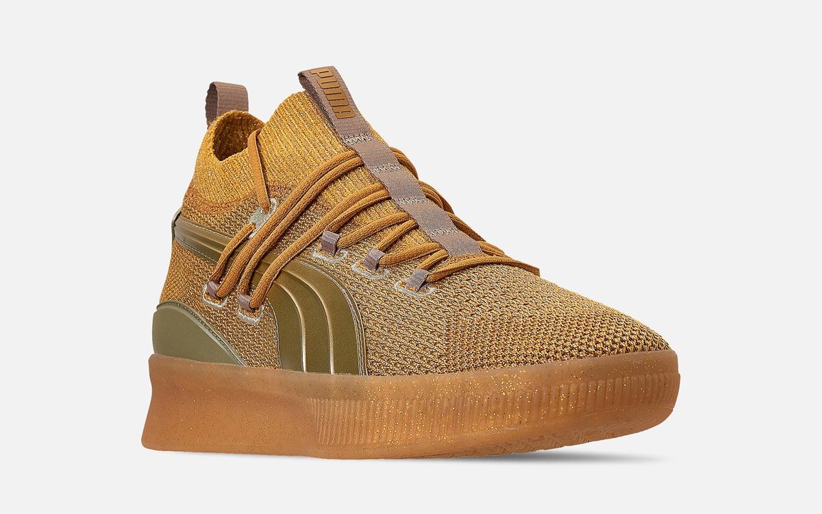 Puma clyde hotsell court metallic gold