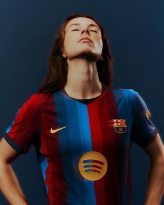 Aitana Bonmatí for FC Barcelona Femeni 26/27 Home Jersey. Photo via FC Barcelona.