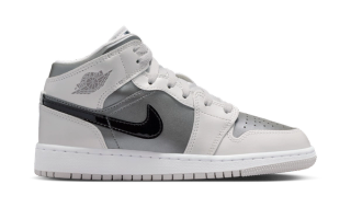 Big Kids' Air Jordan 1 Mid "Photon Dust" release part of the 'Inspired by the Greatest' collection.