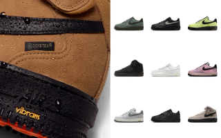 Ten different Nike Air Force 1 Low & Mid pairs upgraded with GORE-TEX lining/Vibram outsoles for Fall/Winter 2026.