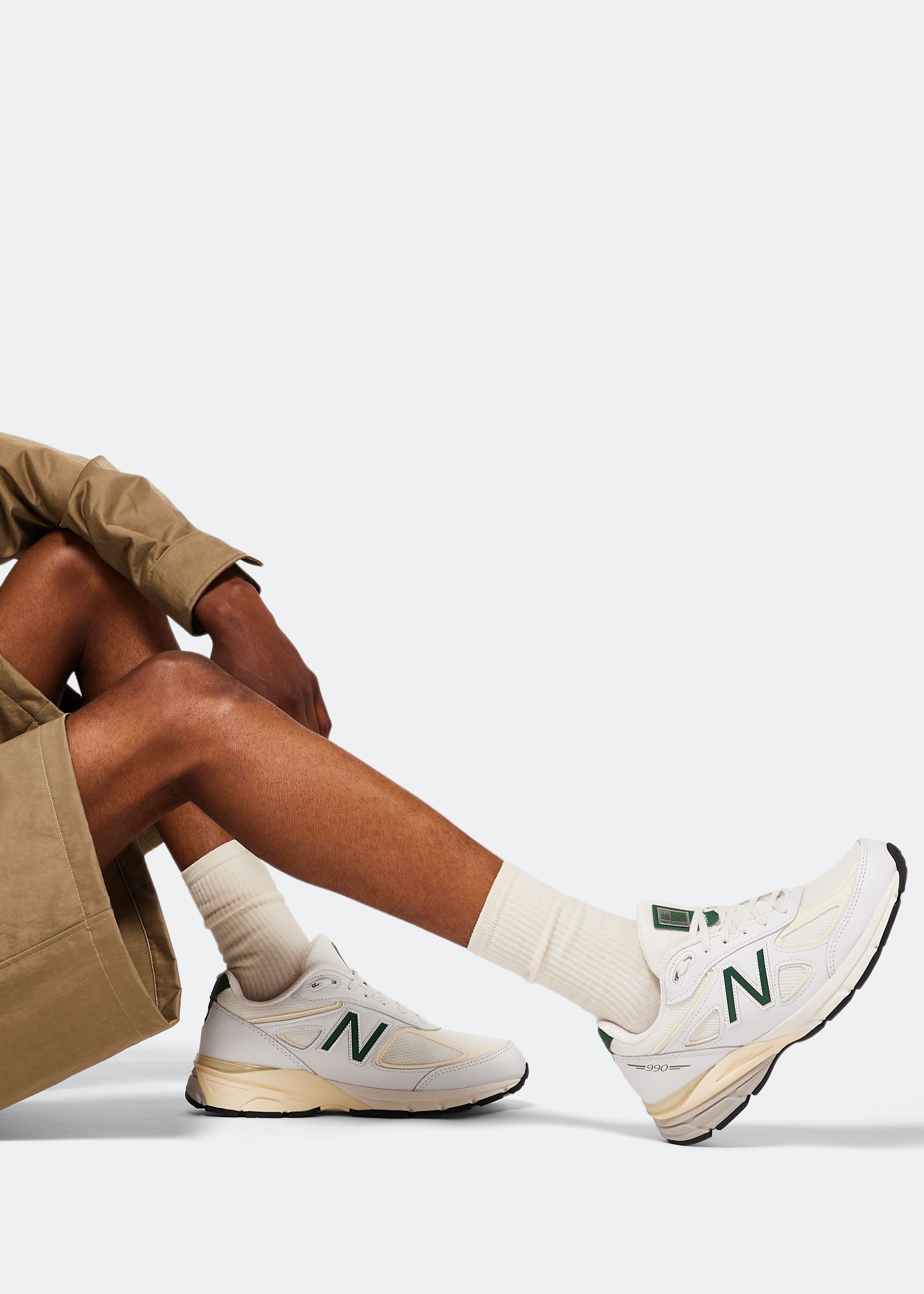 The Made in USA New Balance 990v4 Appears in White and Green