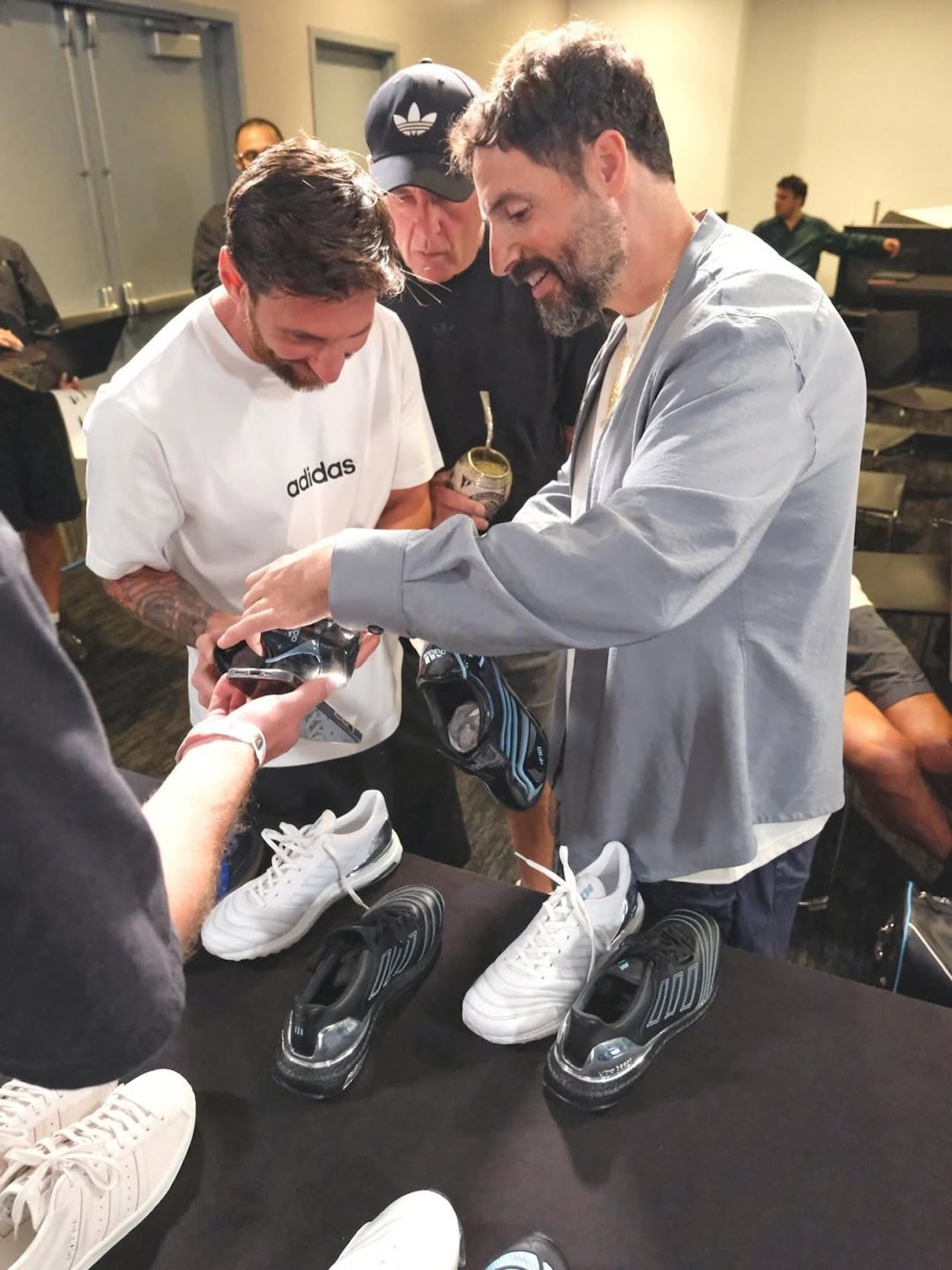 Lionel Messi & Ronnie Fieg for Kith x adidas Football. Photo via Ronnie Fieg.