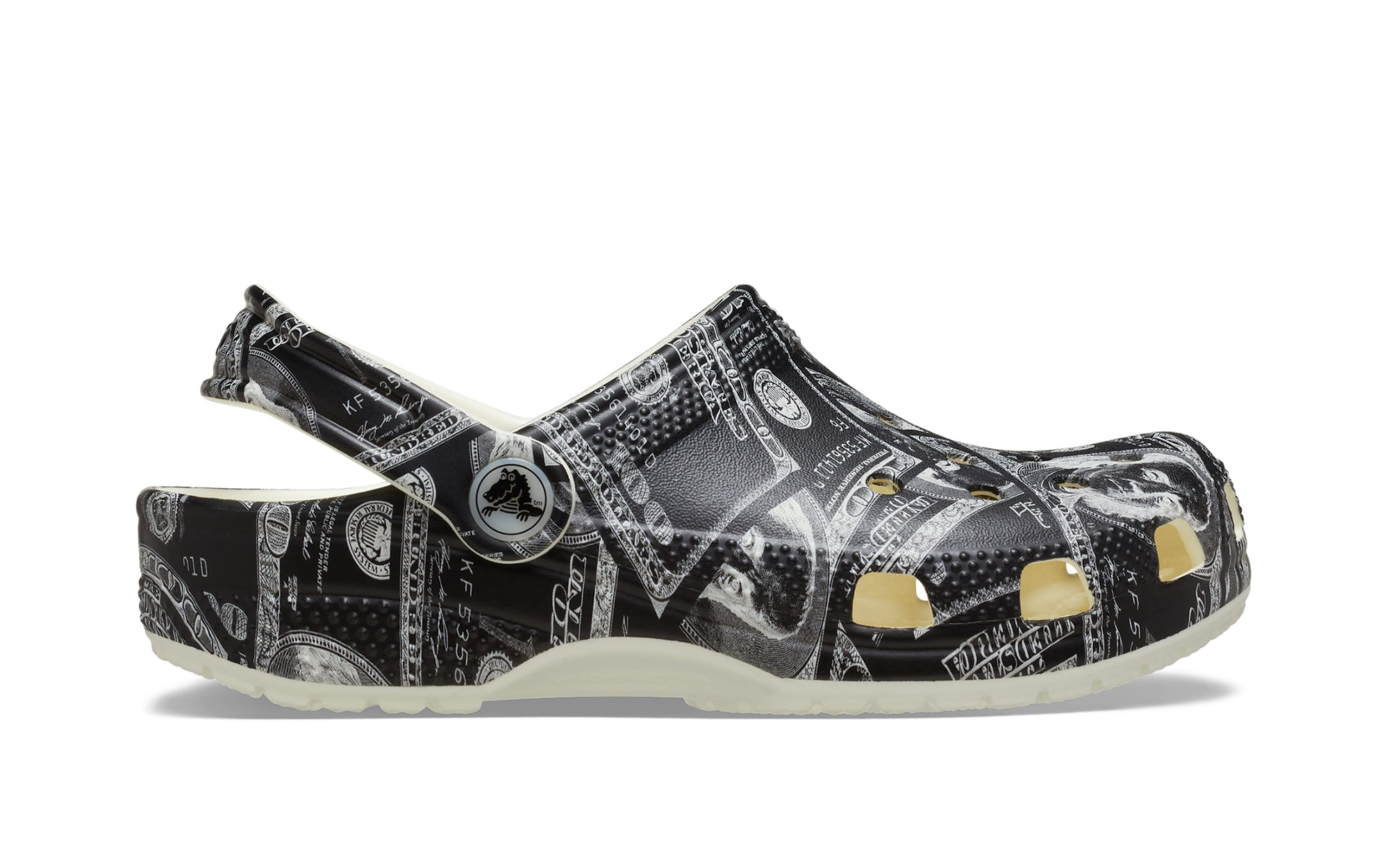 Crocs Classic Money Clog Mens 6 Womens 8 Bone Multi Hundred Dollar Bill Print Amazon.com | Crocs Unisex Classic Clogs Bone Size 8 | Mules  main image 2