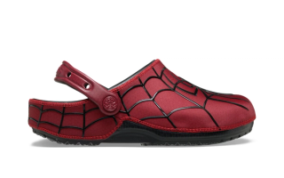 Marvel's Spider-Man x Crocs Classic Clog collaboration in a makeover reminiscent of the hero's movie costumes.