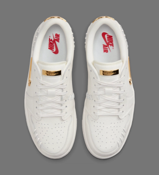 The Nike Air Jordan 1 Low "Method of Make" Appears in White And Gold