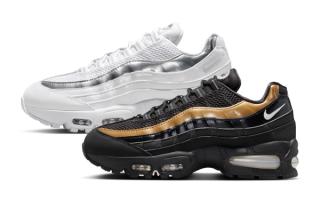 Nike Air Max 95 “Black/Gold” and “White/Silver” Available Now