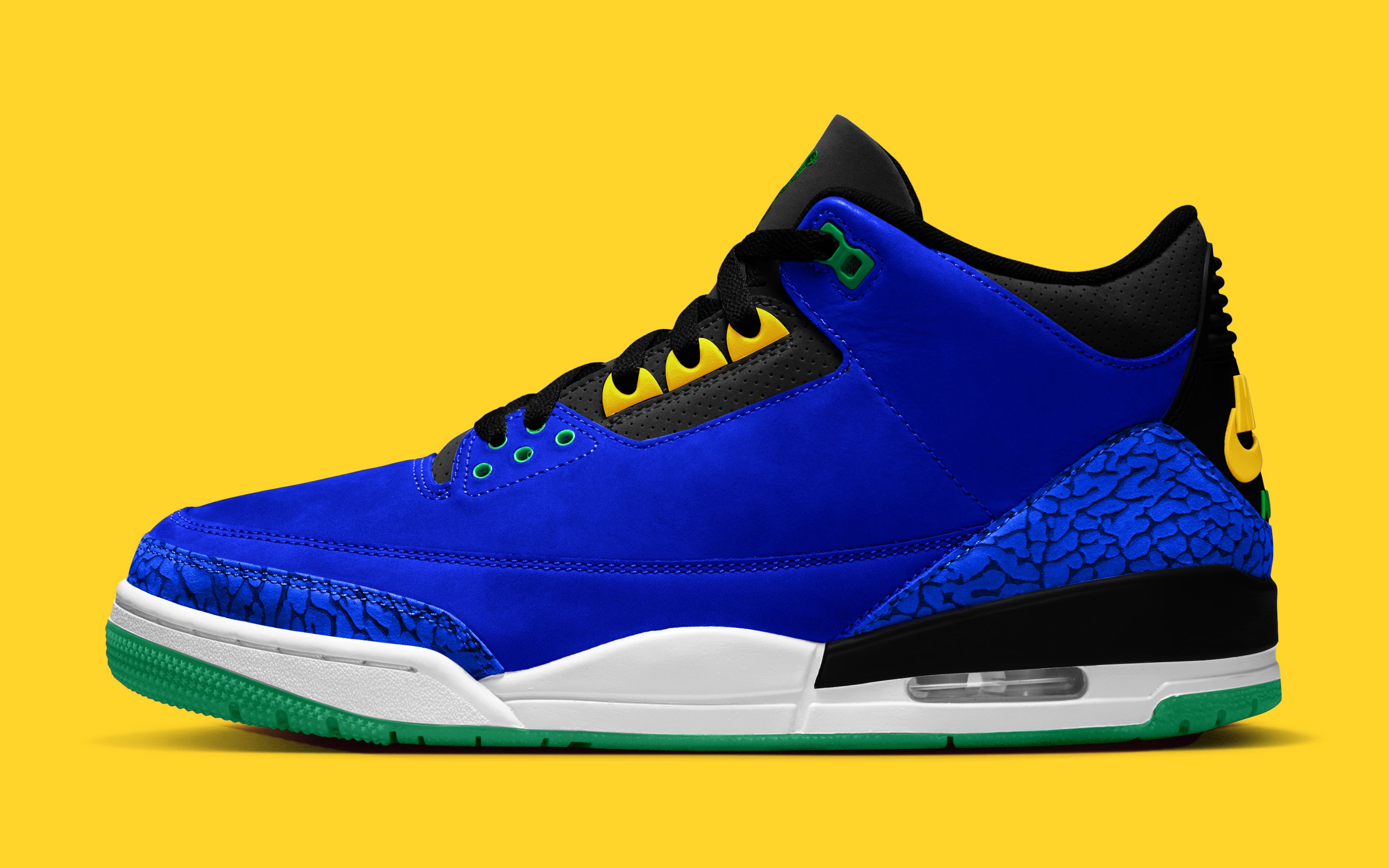 blue and yellow 3s