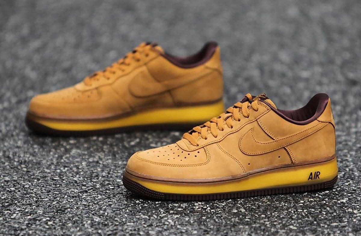 air force 1 wheat low on feet