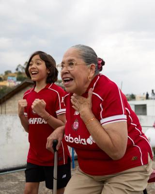 Models in Mexico wearing Toluca FC's Apertura 2026 Home Jersey by New Balance Football.