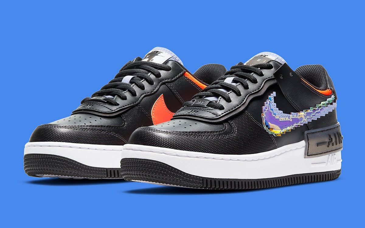 Nike peach contrast swoosh air force 1 on sale trainers