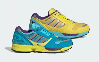 Adidas Consortium's modified retro of the ZX 8000 "aZX" duo from 2008 honoring designers Jacques Chassaing & Markus Thaler.