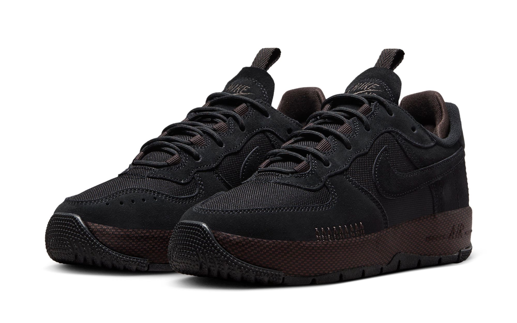 【NIKE】W AIR FORCE 1 WILD BLACK★FB2348-001★人気★ Women's Nike Air Force 1 Wild Black Velvet Brown Cedar