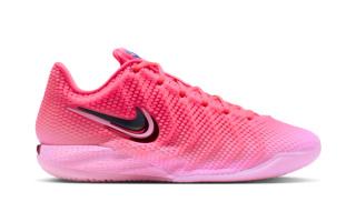 Nike Caitlin 1 "Midnight Fever" basketball shoe in a "Hot Punch/Neo Pink" color scheme.