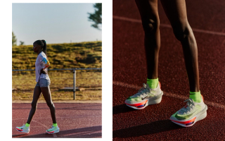 Brigid Kosgei, Kenyan long-distance runner, wearing the Nike Alphafly 4. Photos via Nike.