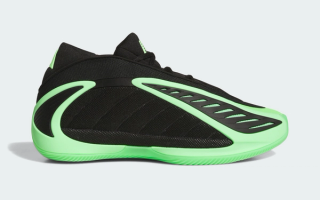 Adidas Anthony Edwards 2 "Lime Burst" basketball sneaker.