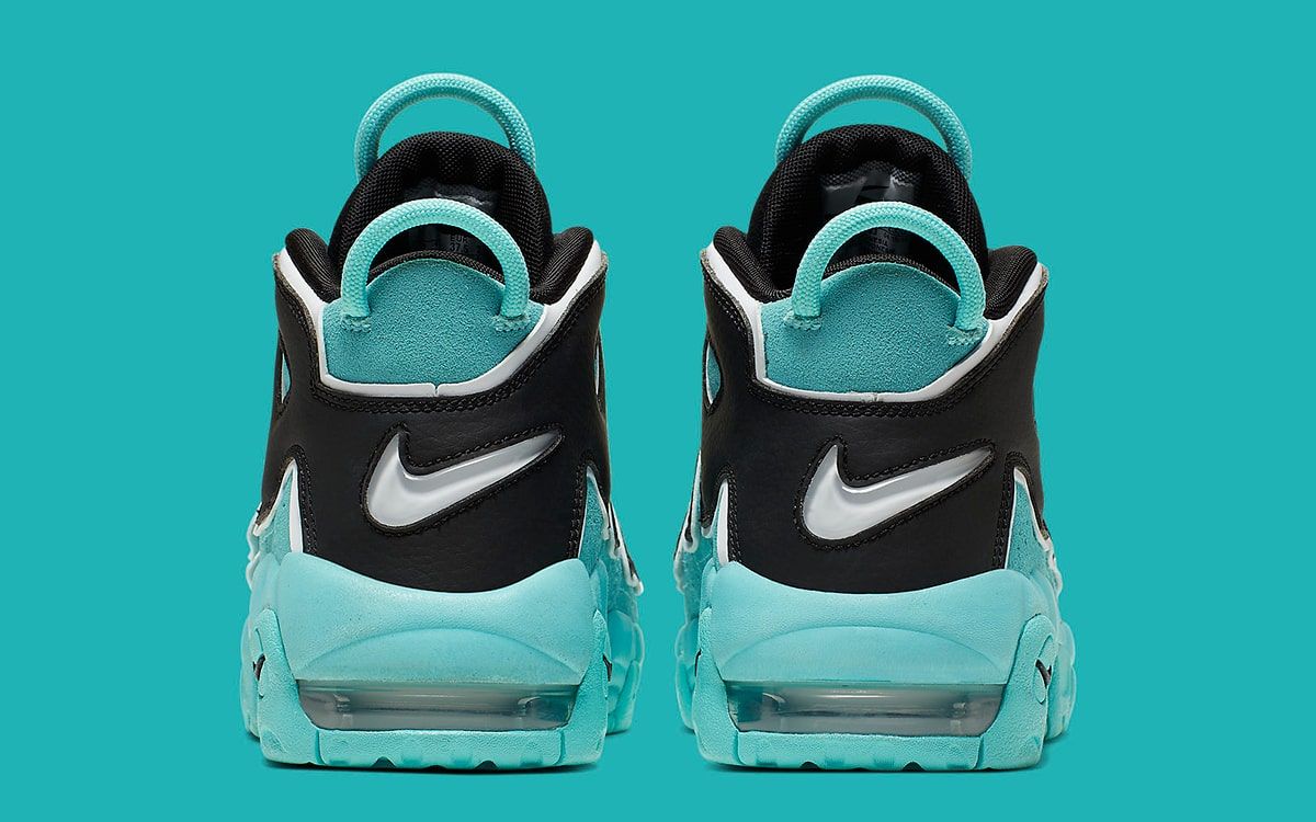 Air more uptempo light gs 2024 aqua / black / white