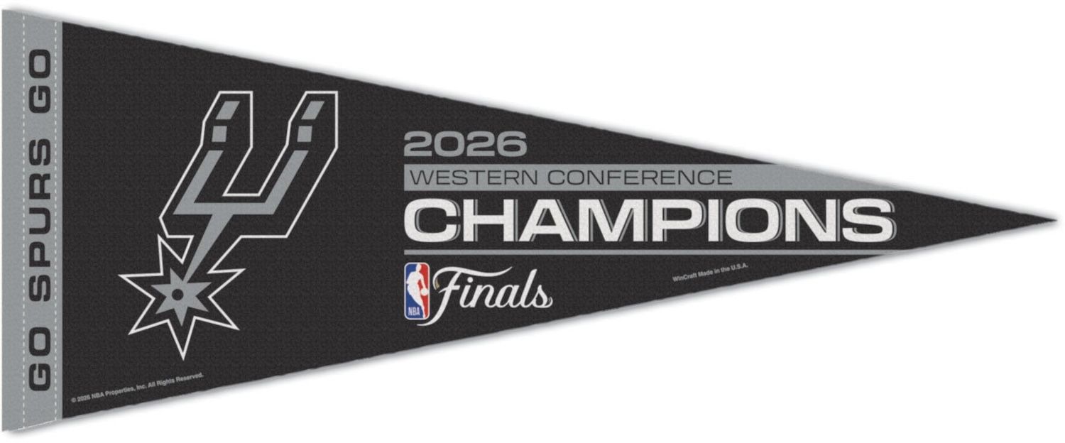 WinCraft 2026 Western Conference Champions San Antonio Spurs Pennant. MSRP $13.