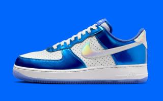 Iridescent Swooshes, Perforated Leather, and Metallic Royal Finishes Appear on the Air Force 1 Low