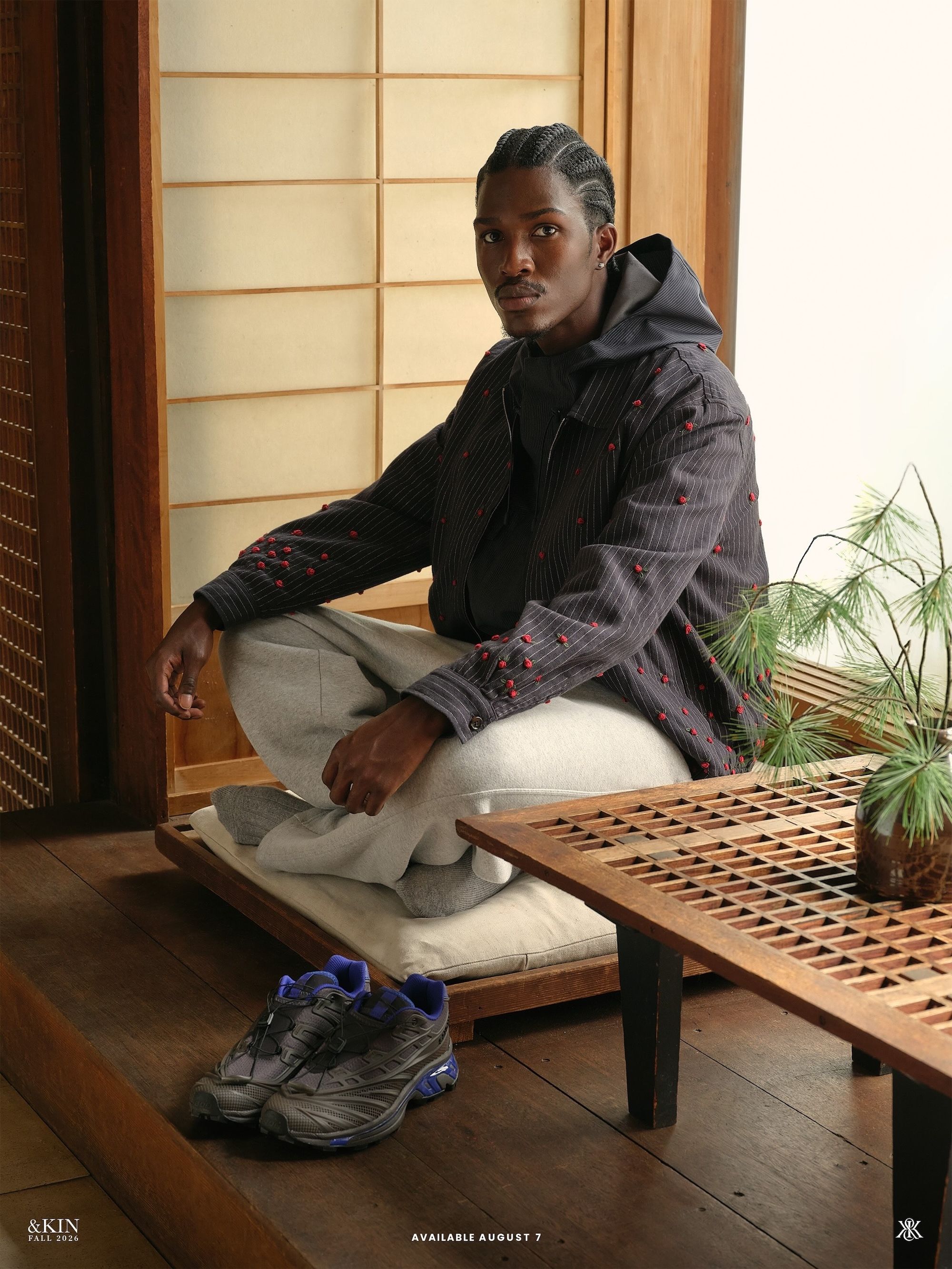 Campaign images from Kith's &Kin Fall 2026 Collection, which includes two pairs of the Kith x Salomon XT-EVO.