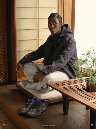 Campaign images from Kith's &Kin Fall 2026 Collection, which includes two pairs of the Kith x Salomon XT-EVO.
