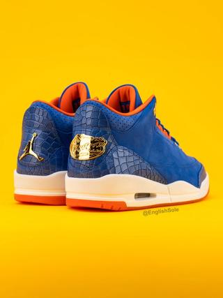 Air Jordan 3 P.E. gifted to the Florida Gators Men's Basketball Team for winning the NCAA 2024-2025 Championship. Photo via Instagram user @EnglishSole.