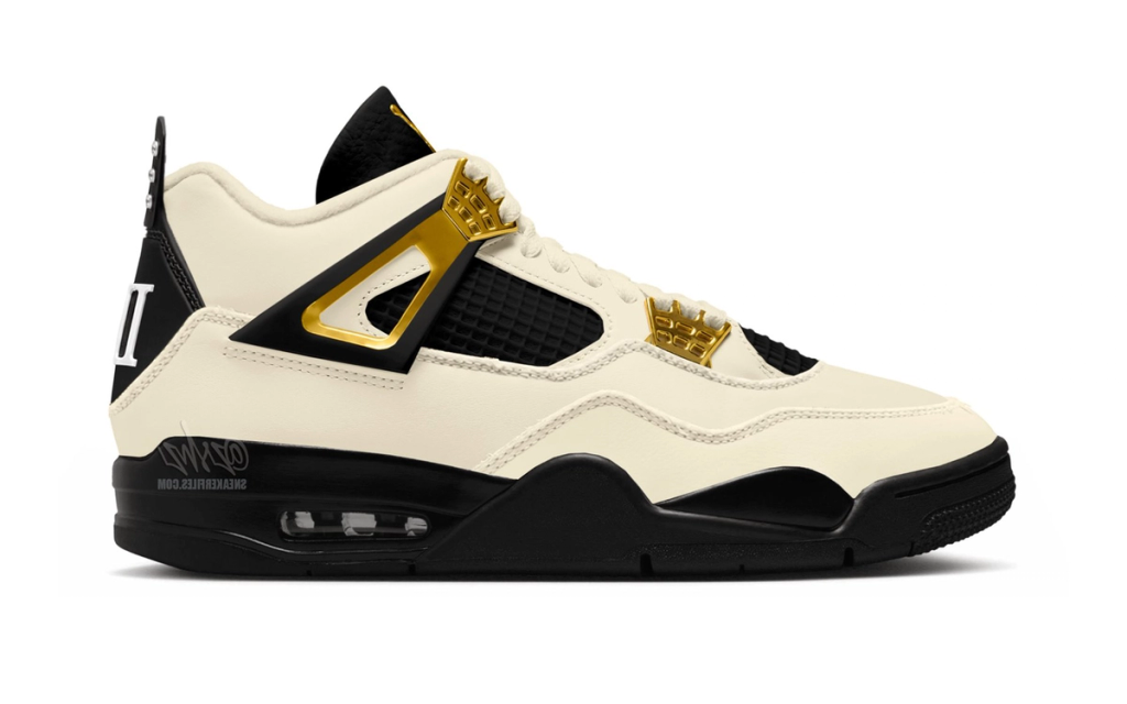 Air Jordan 4 'Musik' retro in full profile view, displaying colorway design inspired by hip-hop culture