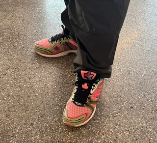 Jae Tips' Saucony ProGrid Triumph 4 collab in pink and olive.