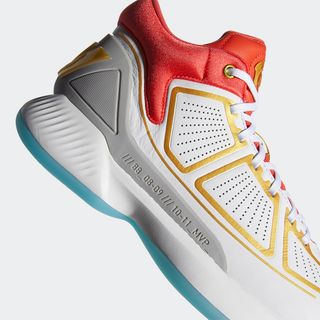 adidas D Rose 10 G26160 Cloud WhiteGold MetallicBright Red 6