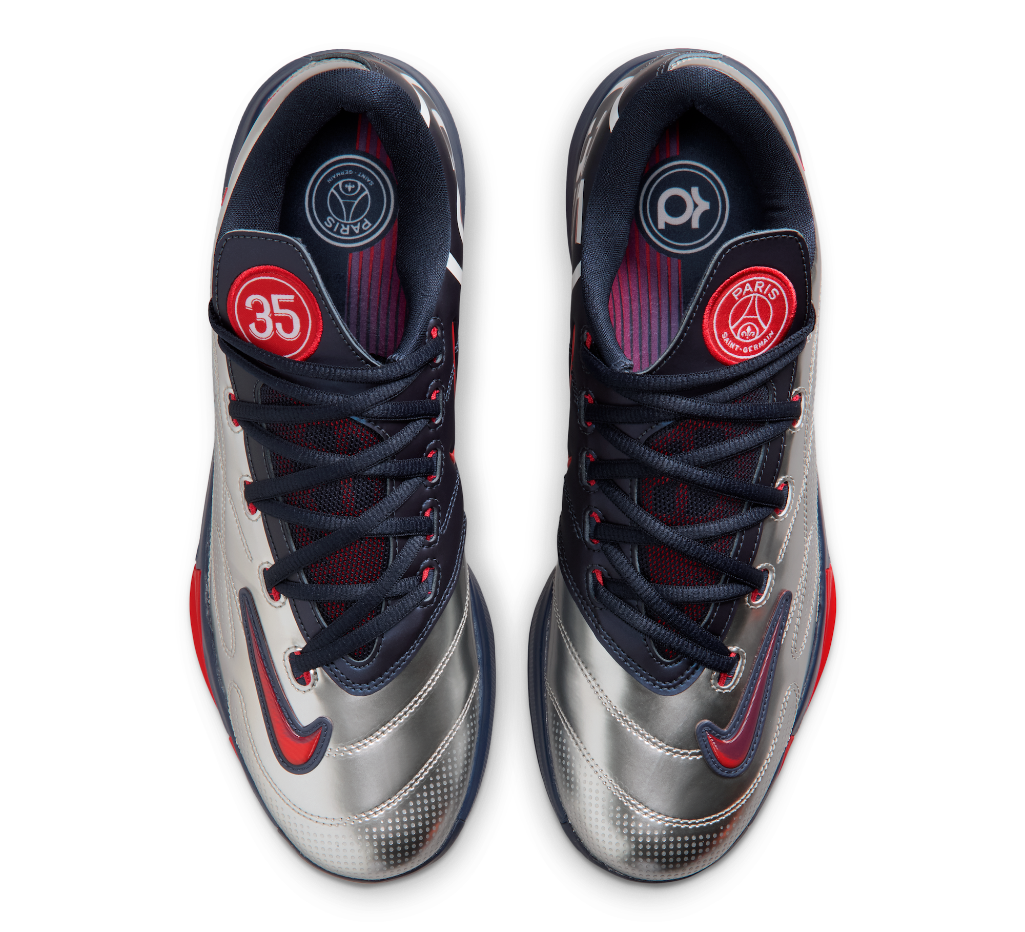 PSG x Nike KD 6 "Metallic Silver" (SKU: IU0593-001). Photo via Nike.