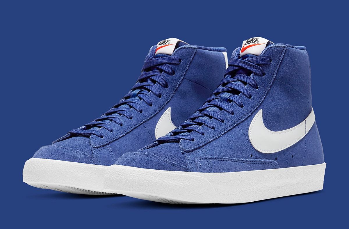 Blazer mid 77 top blue suede