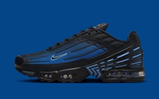 The Nike Air Max Plus 3 Appears in Black and Blue