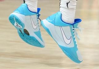 Caitlin Clark's “Midwest Lakes” Nike Kobe 5 Protro PE via Indiana Fever.