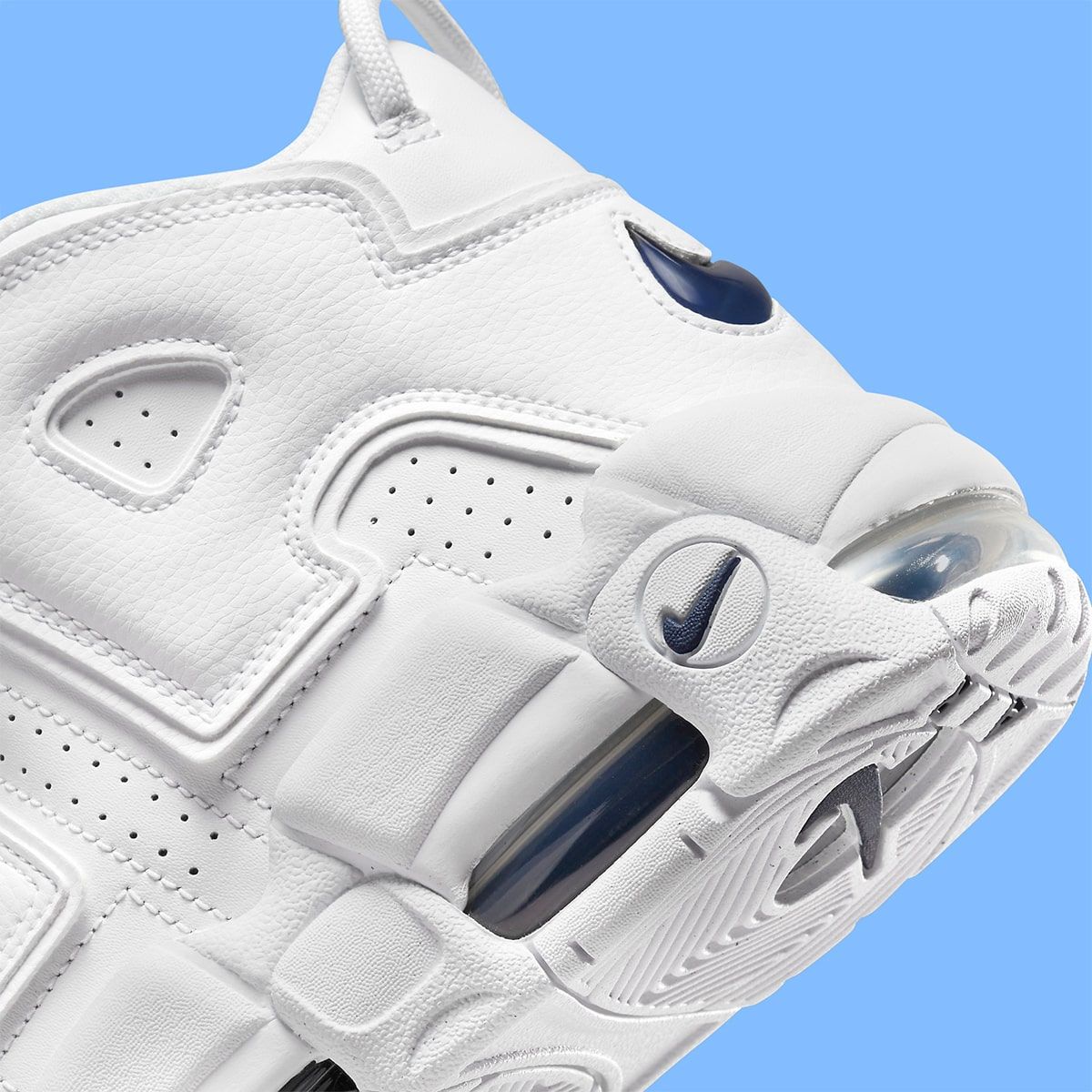 Air more uptempo white navy sale