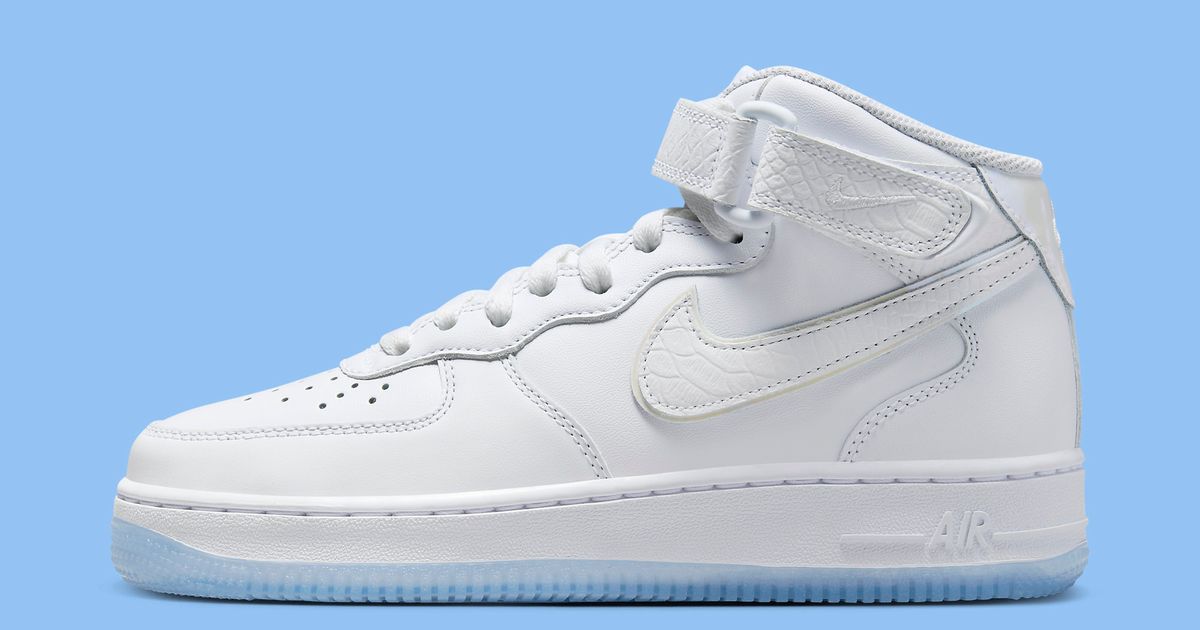 The Next Air Force 1 Mid Rocks Reptilian Textures and Icy Outsole ...