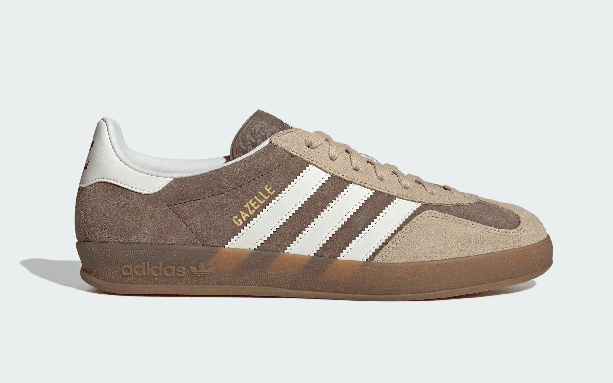 adidas gazelle silver green womens Gazelle Indoor Shoes Sand Strata/Preloved Brown/Gum  Karen Walker