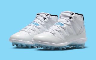 The Air Jordan 11 “Legend Blue” (Columbia) is Releasing in Cleat Form