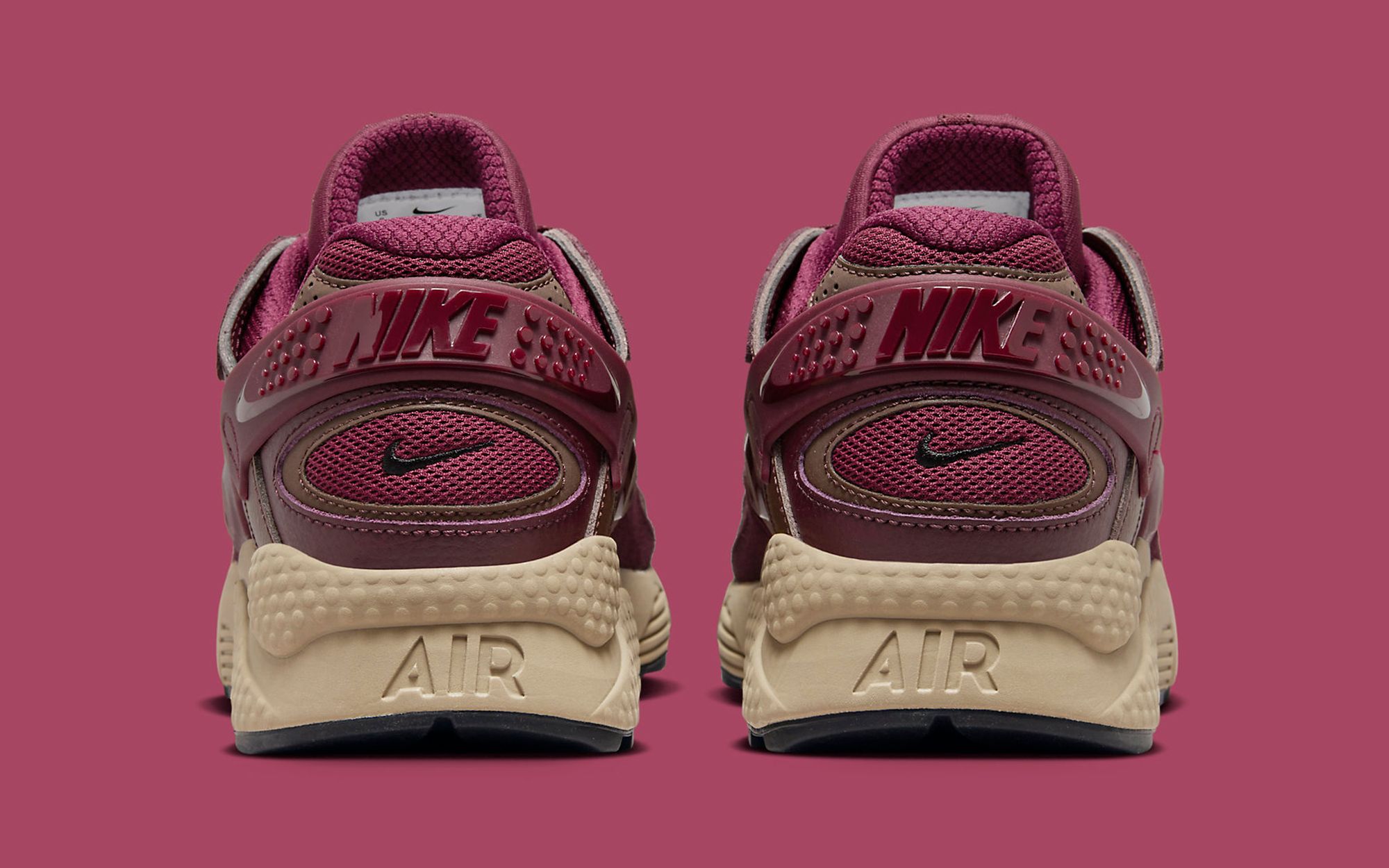 Nike huarache hot sale burgundy womens