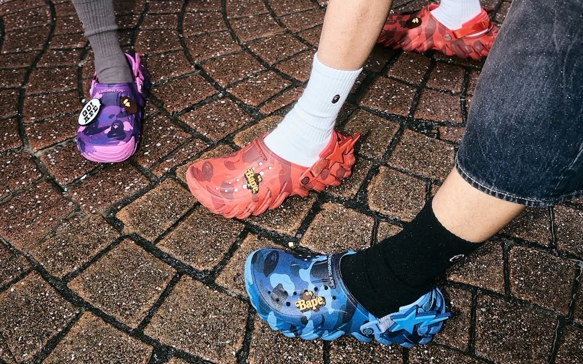 BAPE®︎ Presents a Camo-Covered Crocs Echo Clog Trio | House of Heat°