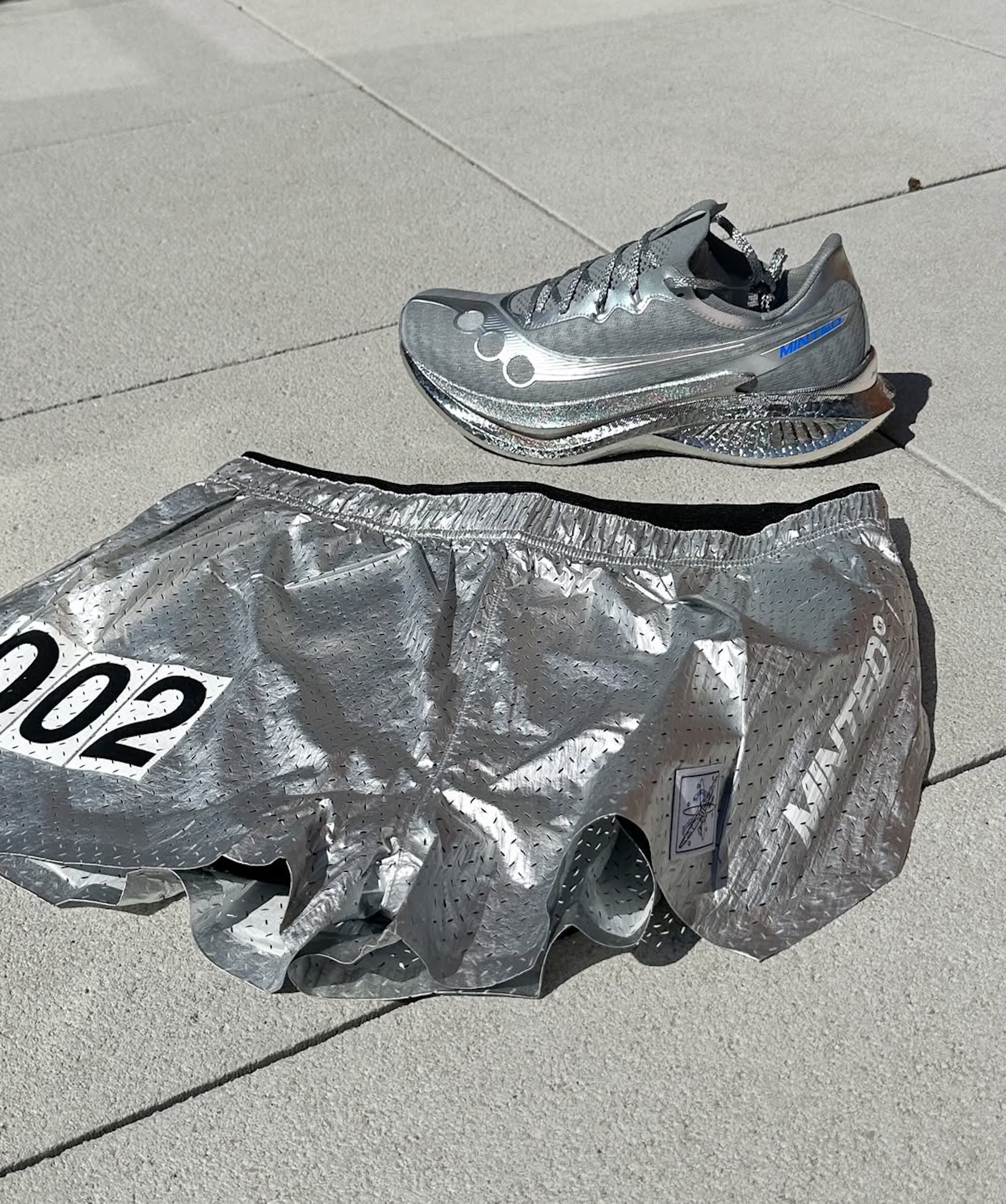 Minted New York x Saucony Saucony Endorphin Pro 5 "Chrome" running collaboration.