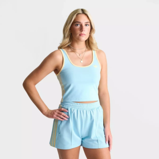 Women's adidas Slim Tank Top and Classic Short in "Icey Blue" exclusive to JD Sports.