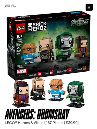 LEGO Marvel Advent Calendar 2026 — 317 pieces — $44.99