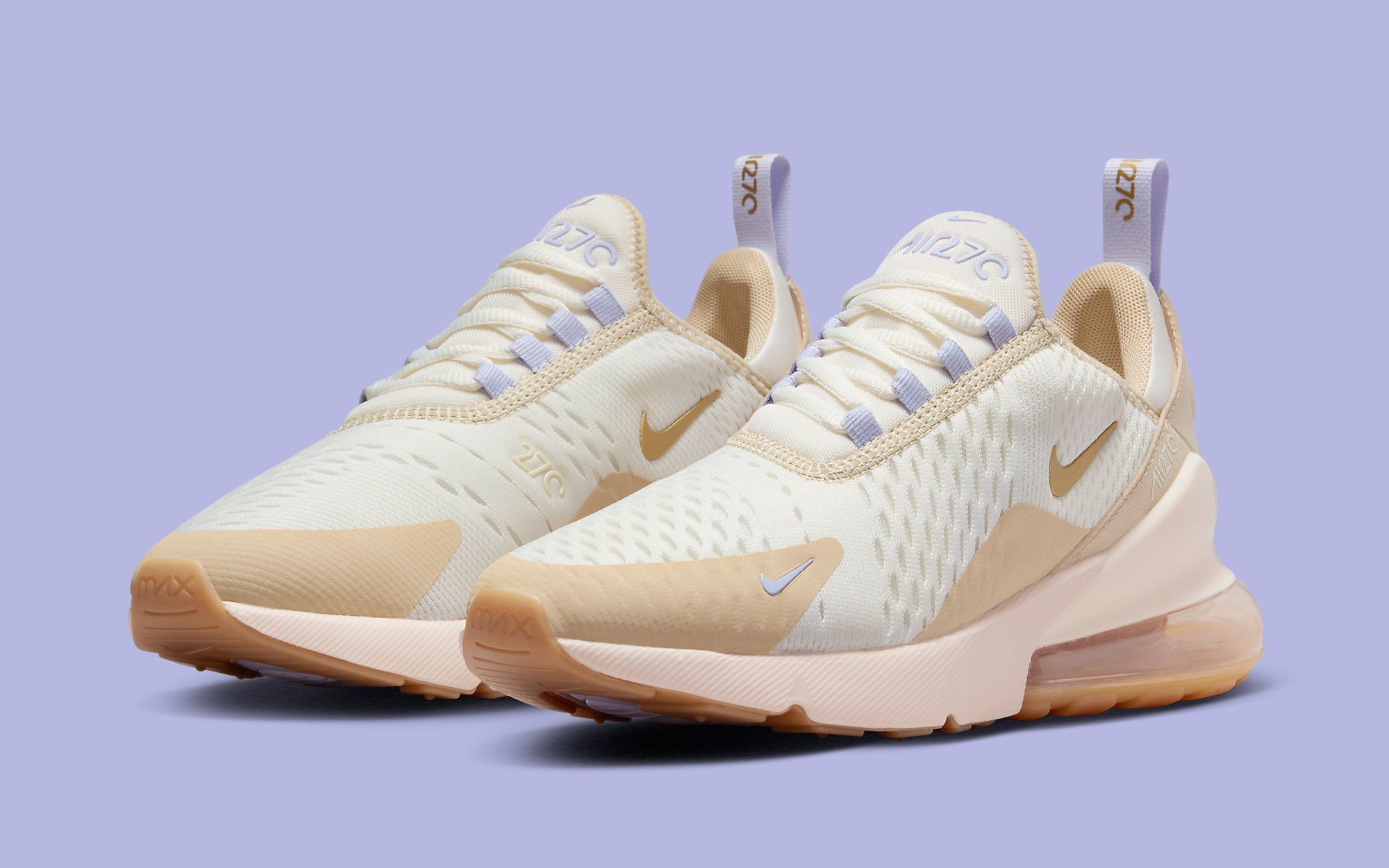 Nike air max hotsell 270 white/university gold/laser fuchsia