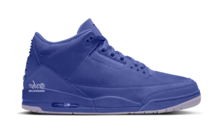 Speculative mock-up of the Women's Air Jordan 3 "Purple Haze" retro in a "Infinite Lilac/Multi-Color" color scheme.