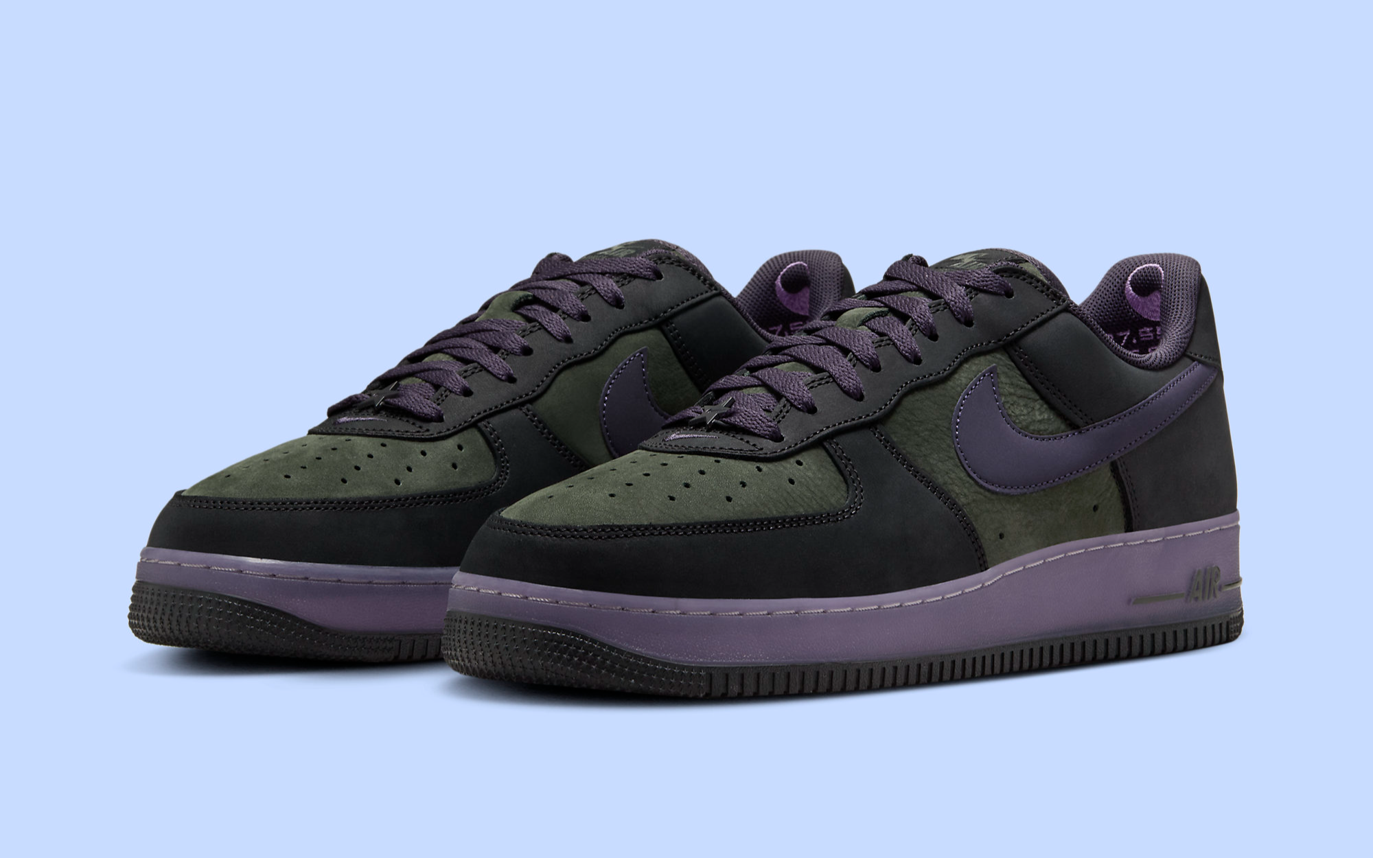 air force 1 black green purple