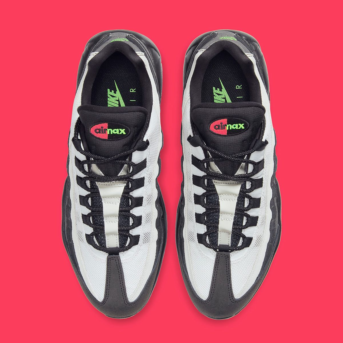 Air max 95 2024 black/platinum tint/crimson/electric green