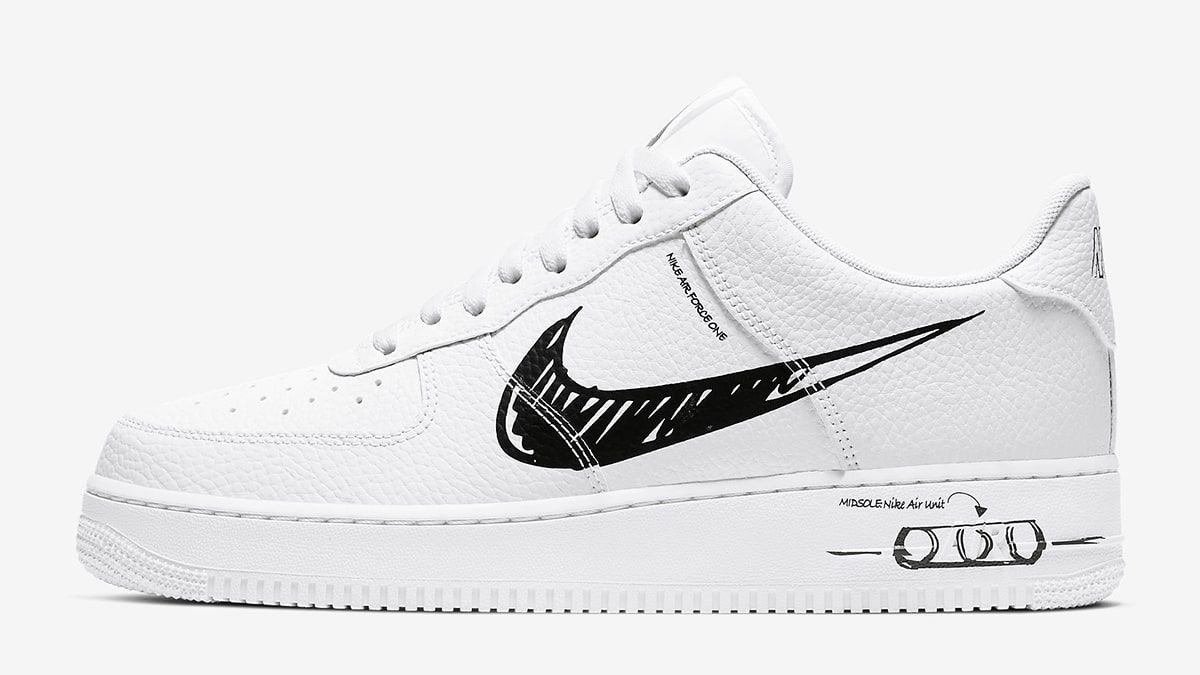 Air force 1 and blazer sketch feature hotsell scribbled stylings