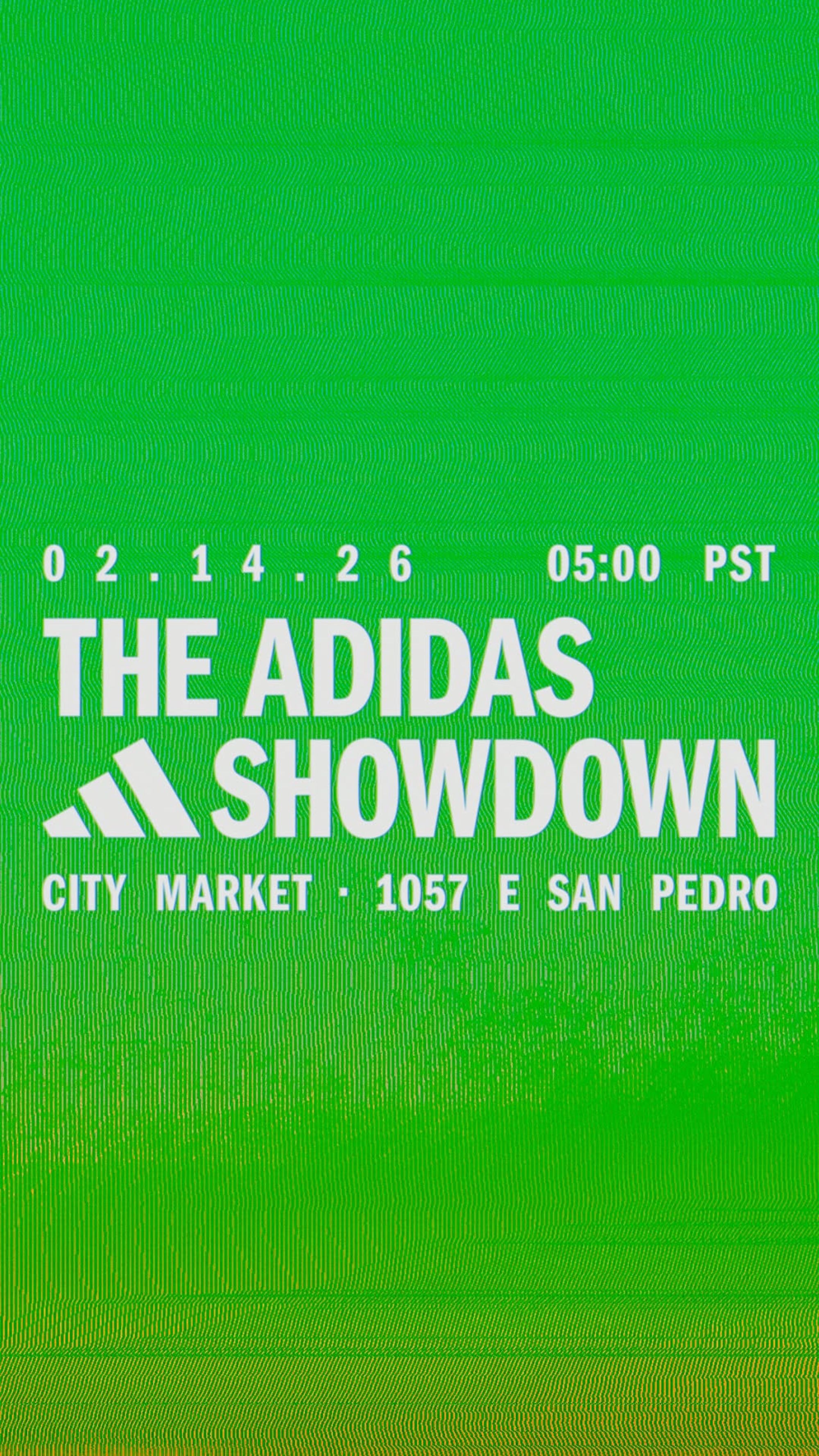Poster for adidas Basketball's Showdown series of events in celebration of 2026 NBA All-Star Weekend.