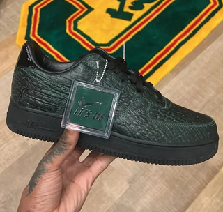 lil yachty nike air force 1 low concrete boys green croc