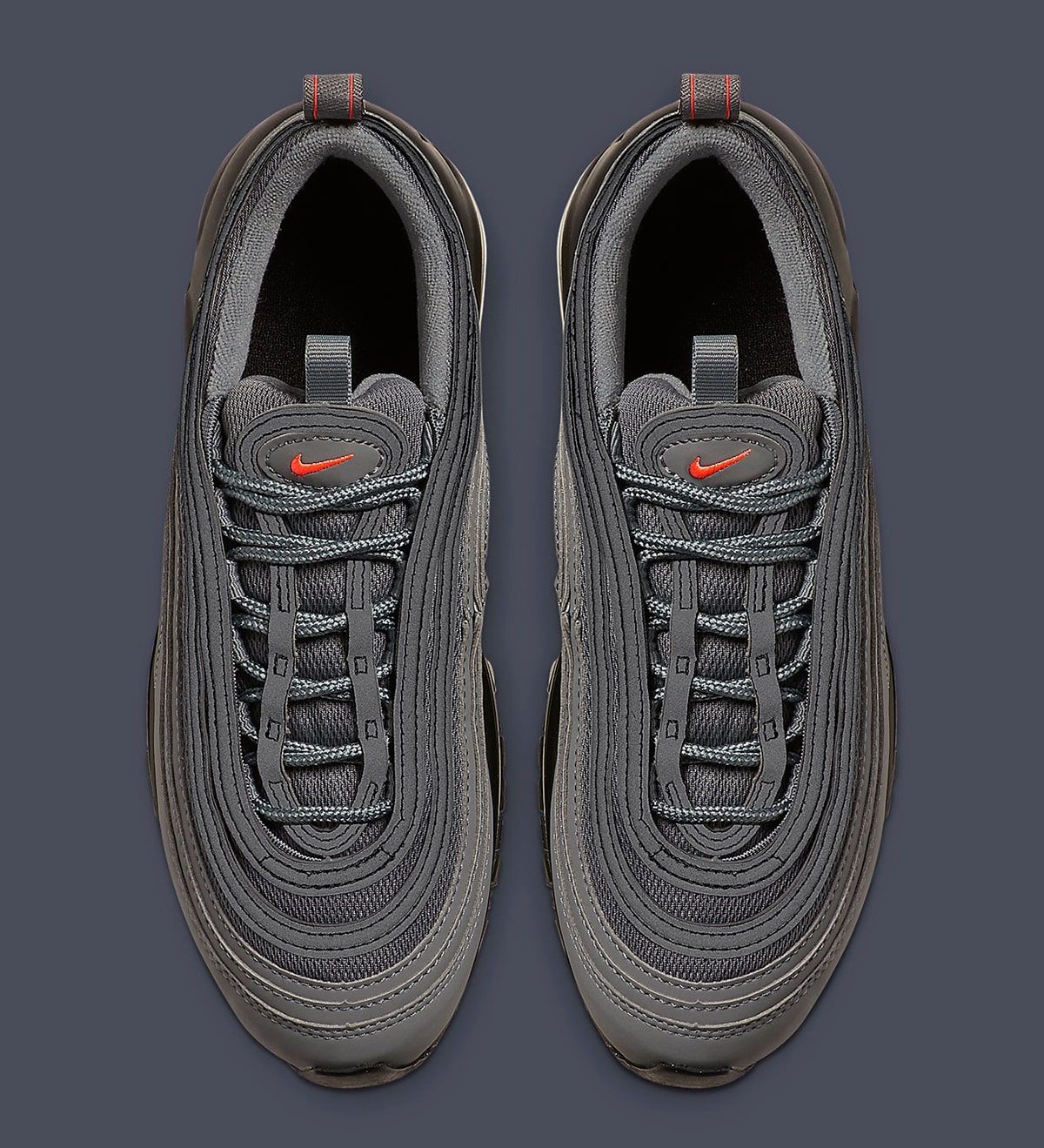 Nike air max 97 gs grey 2025 black bright crimson